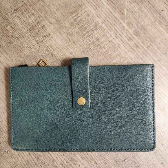 Fossil Sheepskin card holder Green - Picture 1 of 6